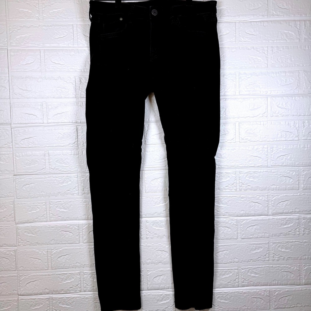 H&M &Denim Super Skinny Jeans Women 29/32 Black Low Waist Stretch